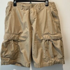 Patagonia Organic Cotton Hiking Shorts‎ Mens 34 Beige Khaki Trail Walking